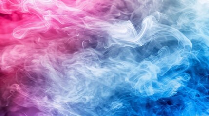 Fototapeta premium Wallpaper Pink, blue and purple smoke is swirling, creating a colorful and abstract background