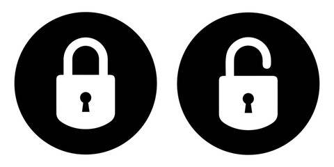  Lock and unlock icon privacy symbol , close and open locks,  Locked and unlocked black icon,  lock, icon, unlock, locker, secret