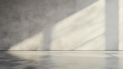 Empty room with concrete wall and floor