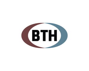BTH logo design vector template. BTH