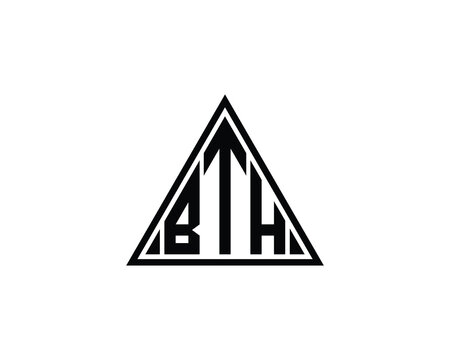 BTH logo design vector template. BTH