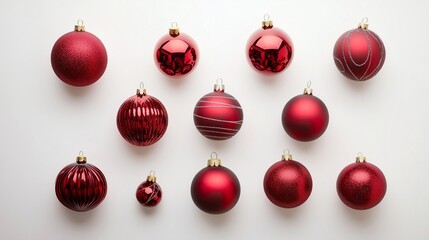 Stunning Array of Red Christmas Ornaments in Various Styles