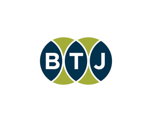 BTJ logo design vector template. BTJ