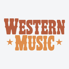 Western Music T-Shirt Design Western Music Vector