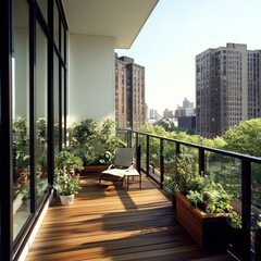 Fototapeta premium Contemporary urban balcony ideas