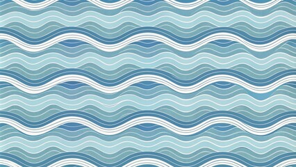 Soft blue irregular stripes create a calming waves pattern, perfect for nautical nursery decor. Ideal for adding a gentle, abstract touch to any child&rsquo;s room.