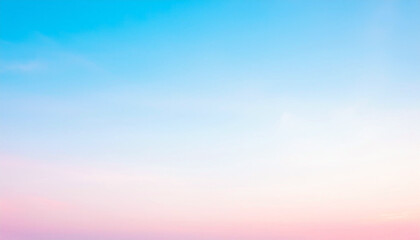 Dreamy pastel sky, soft hues of pink and blue blend seamlessly, creating a tranquil and serene atmosphere. Perfect for backgrounds.