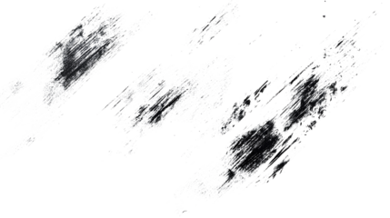 Rough Scratch Marks on white and transparent background. PNG