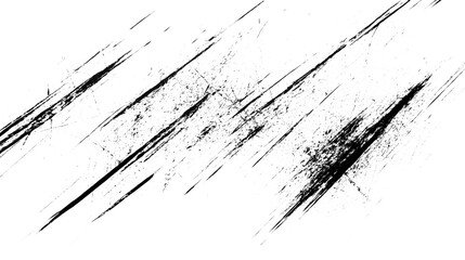 Rough Scratch Marks on white and transparent background. PNG