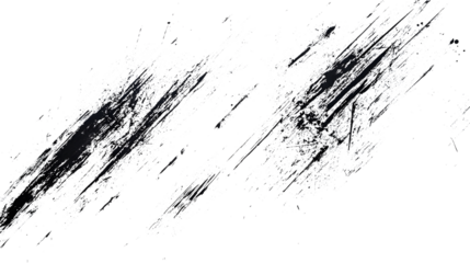 Rough Scratch Marks on white and transparent background. PNG