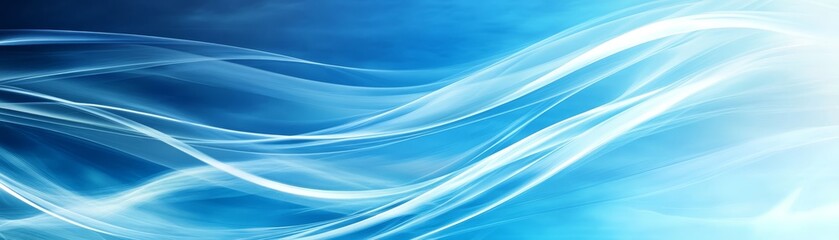 Abstract Blue and White Swirling Lines Background