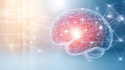 Close-up of human brain with intricate neural pathways, symbolizing cognitive biases and complex thought processes, ideal for educational or scientific presentations.