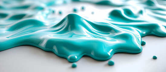 Obraz premium Abstract Teal Liquid.