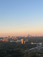 Obraz premium sunset over the city