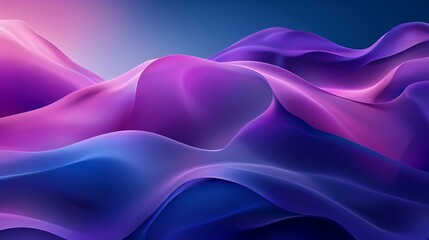 Obraz premium Wallpaper Abstract background featuring smooth purple and blue waves flowing seamlessly
