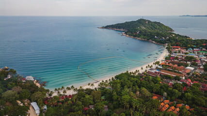 Fototapeta premium Haad Rin beach in Koh Phangan island gulf of Thailand famous destination full moon party south east Asia