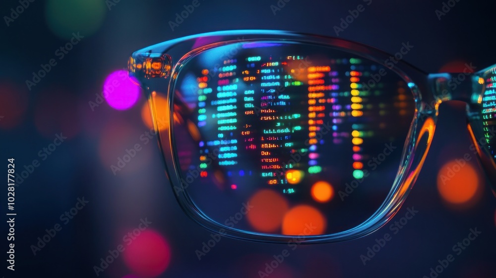 Poster digital glasses with code reflection