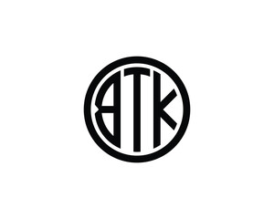 BTK logo design vector template. BTK
