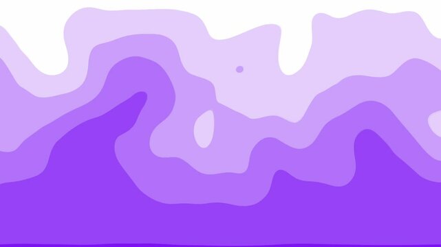 Abstract gradient posterized background with whimsical purple wave animation