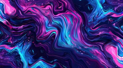 Wallpaper Abstract background with colorful waves flowing in cyberpunk style, perfect for a modern and vibrant design