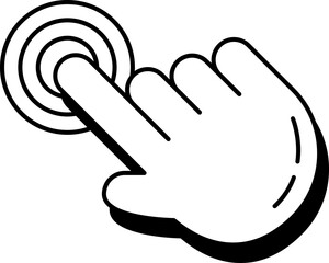 Abstract cute hand-drawn custom mouse cursor computer 