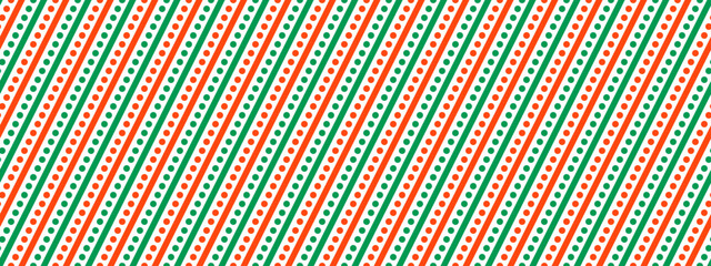 Christmas seamless pattern. Red and green diagonal straight dotted stripe background. Candy cane repeated decor wallpaper. Christmas peppermint present wrap print. Vector winter holiday gift backdrop