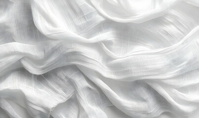 Fototapeta premium White Sheer Fabric Texture.