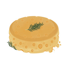 Vector Illustration Logo Clipart Whole Emmental Cheese 