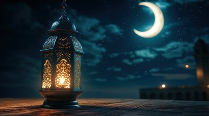 Ramadan Lantern & Crescent Moon