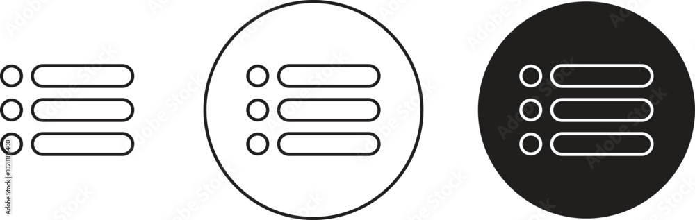 Fototapete hamburger web and mobile app menu line icons set. basic app ui page symbols. internet navigation but