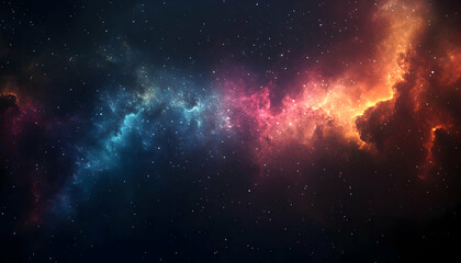 Naklejka premium Cosmic Nebula with Stars.