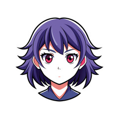 girl head and hair silhouette art