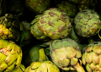 artichokes at the market