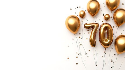 Golden Balloons Celebrating 70th Anniversary