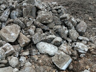 瓦礫の山テクスチャ風岩と石写真