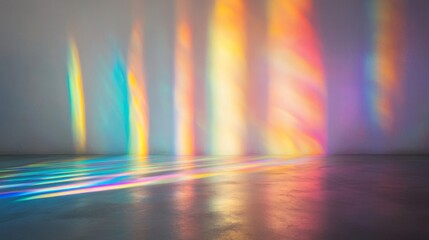 Abstract Light Reflections on a Wall and Floor