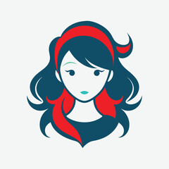 girl head and hair silhouette art