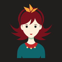 girl head and hair silhouette art