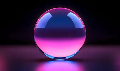 Illuminated Glass Sphere.