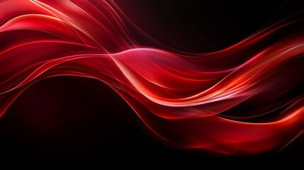 Obraz premium Abstract red flowing waves design symbolizing energy, movement, passion, fluidity, and dynamism.