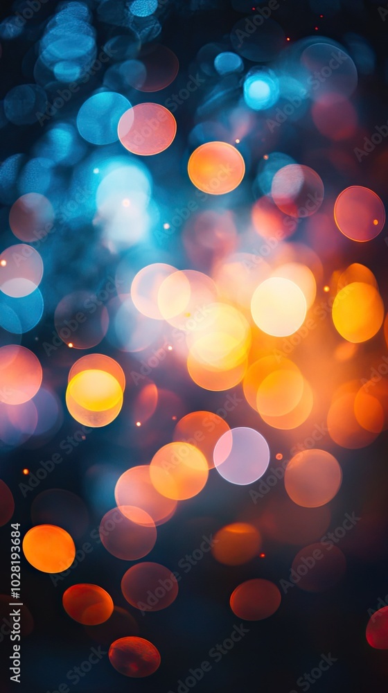 Canvas Prints an enchanting abstract background featuring colorful bokeh lights in vibrant hues, perfect for creat