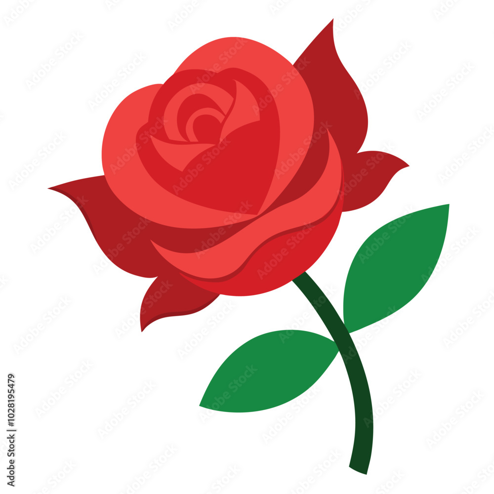 Wall mural Rose Line Art Vector Design.