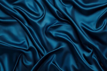 Fototapeta premium Smooth Blue Silk Fabric Background Texture, Luxury, Soft, Shiny, Elegant, Drapery
