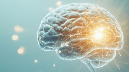 Close-up of human brain with intricate neural pathways, symbolizing cognitive biases and complex thought processes, ideal for educational or scientific presentations.