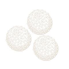 Vector Illustration Logo Line art Sesame ball onde onde or Jian Dui Banh Cam