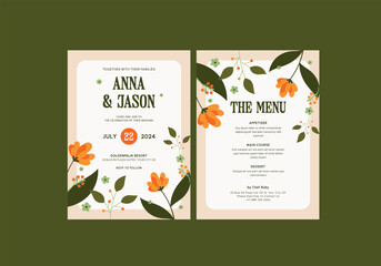 Vintages Wedding Invitation Template