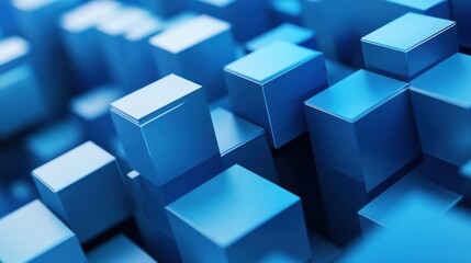 Obraz premium Abstract Blue Cubes Background