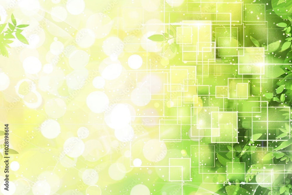 Aufkleber a vibrant abstract background featuring soft bokeh lights and lush greenery, perfect for design proj