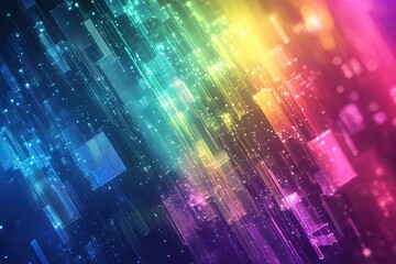 Obraz premium Abstract colorful digital background with light effects.