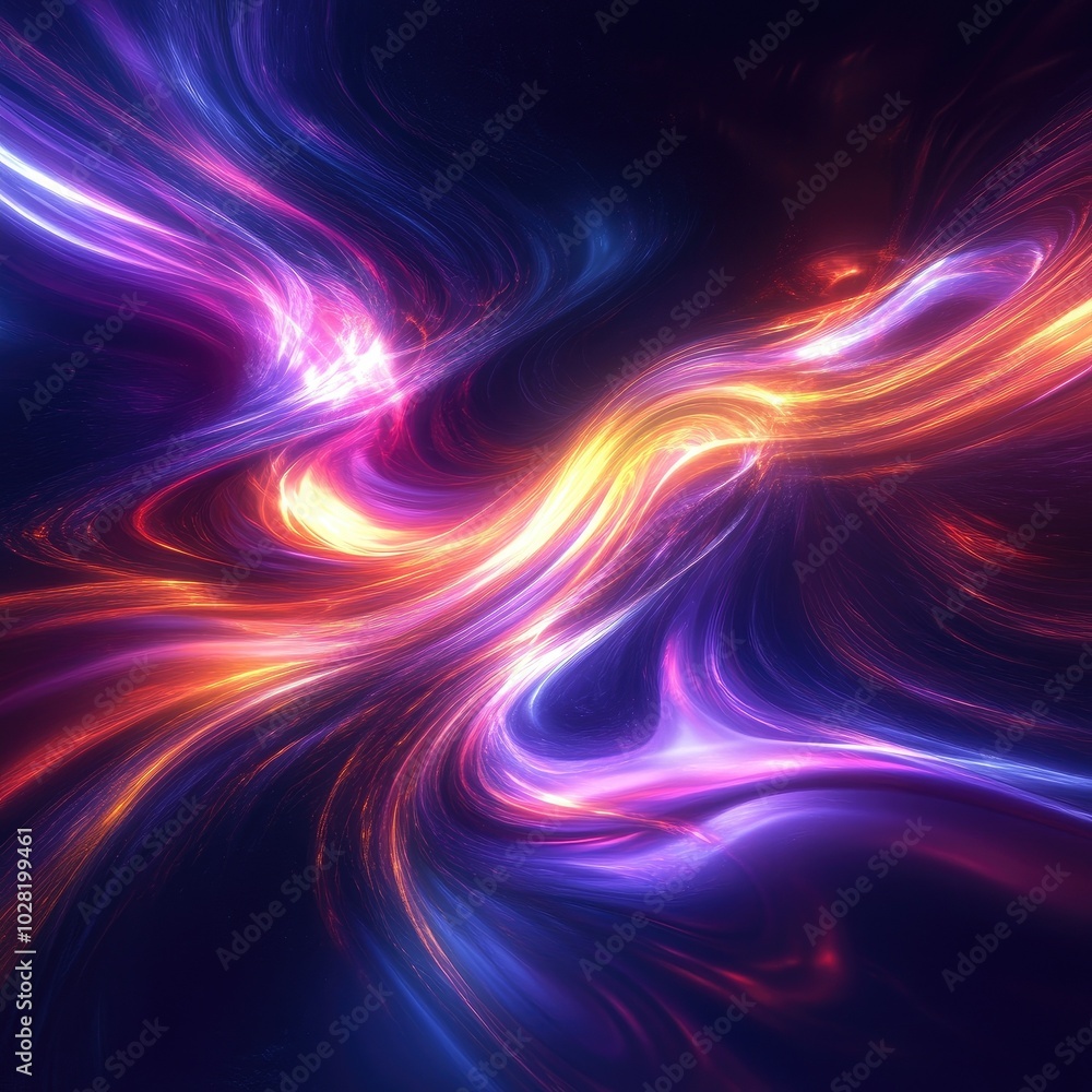 Poster vibrant abstract swirl of colors creating a stunning visual effect, perfect for backgrounds and arti